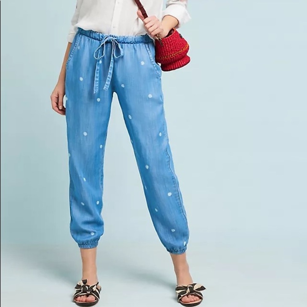 Cloth & Stone | Chambray Polka Dot Joggers